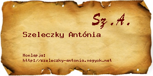 Szeleczky Antónia névjegykártya